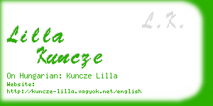 lilla kuncze business card
